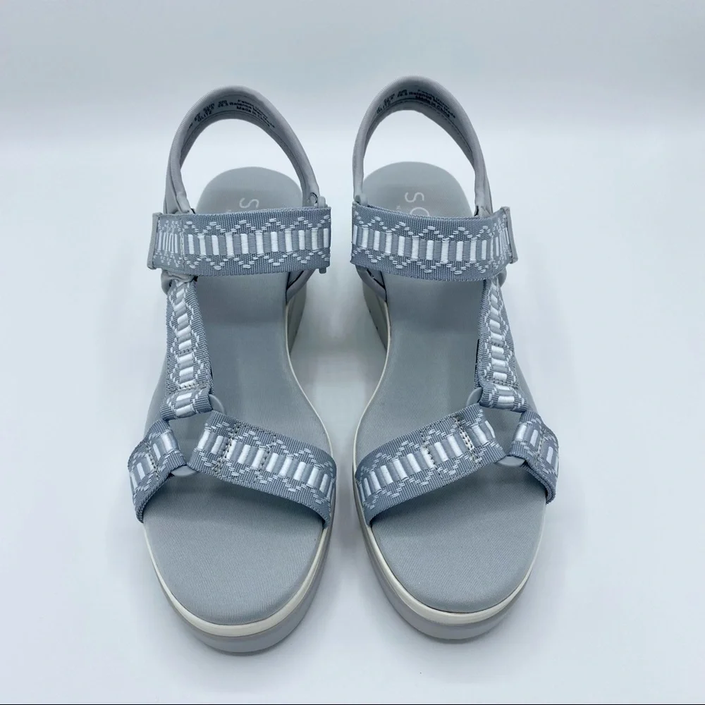 Soul Naturalizer Blue Calm Glitz Platform Wedge Sandal